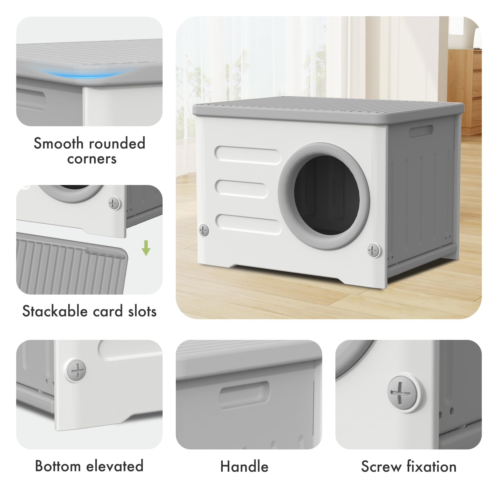 WOWOTOZN-circular-hole-design image highlights cozy, secure access for cats.