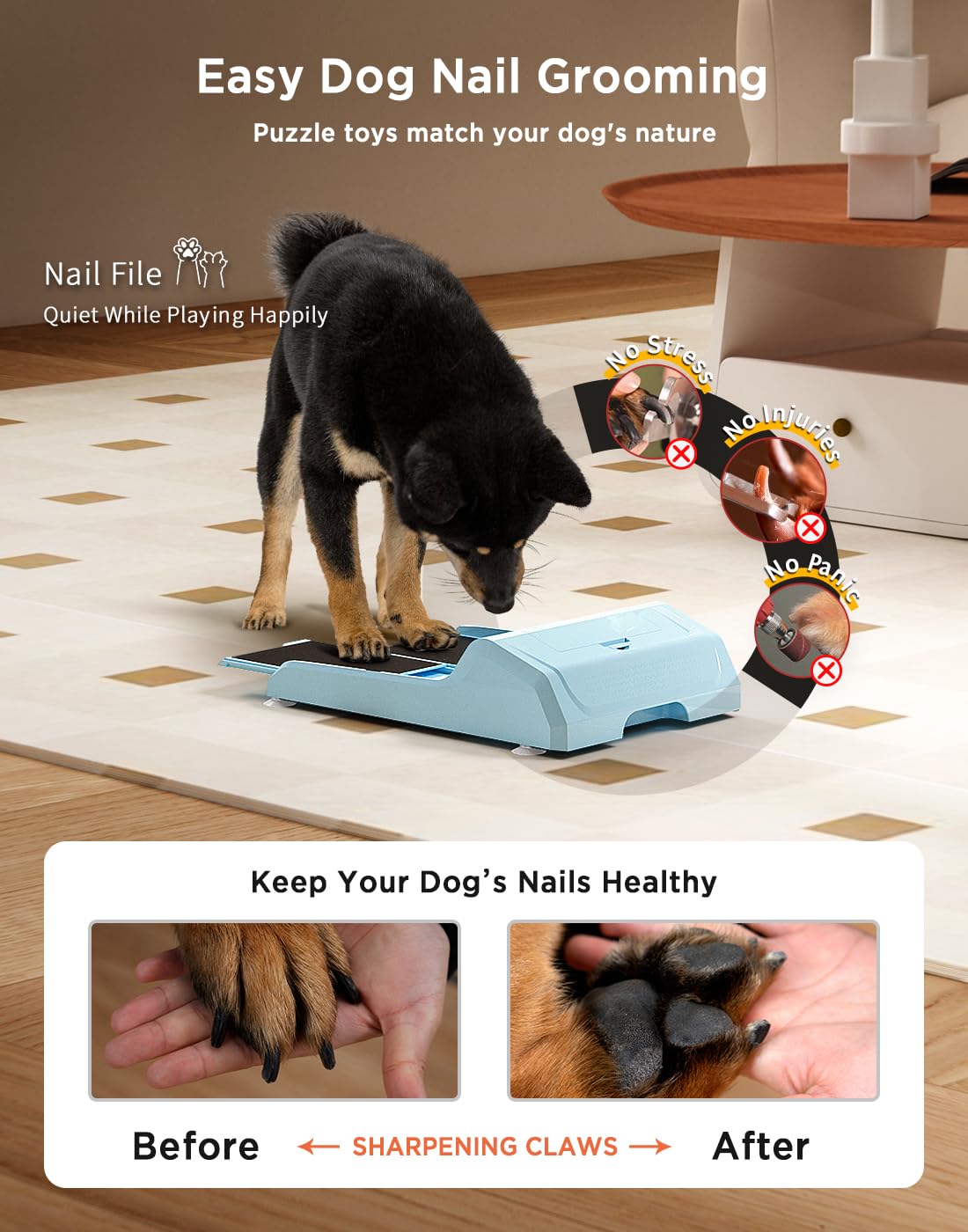 WOWOOF PET treat puzzle dispenser demonstrates slow-feeder rewards for mindful eating.