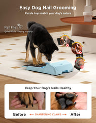 WOWOOF PET treat puzzle dispenser demonstrates slow-feeder rewards for mindful eating.