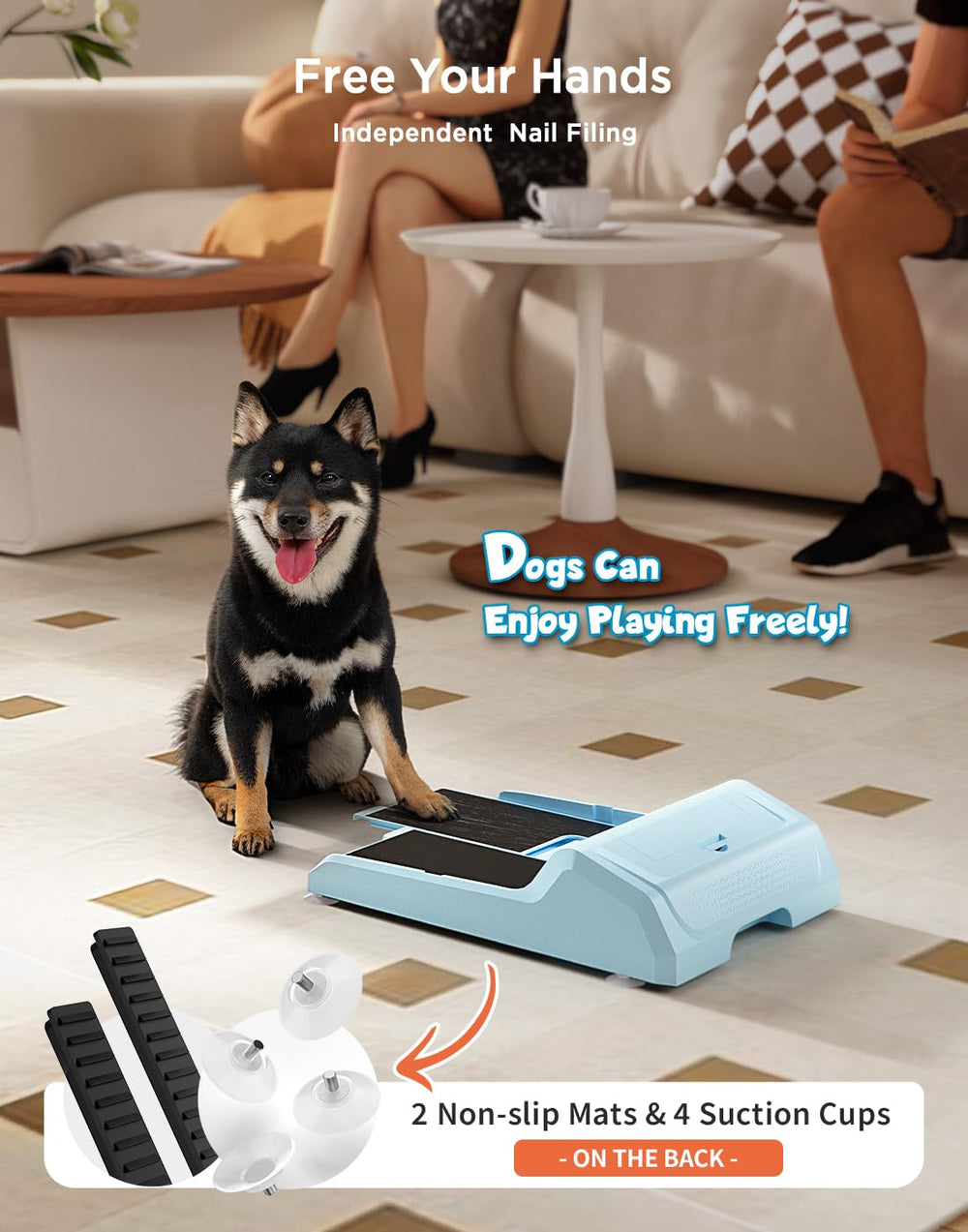 WOWOOF PET double anti-slip design keeps the toy secure during use.