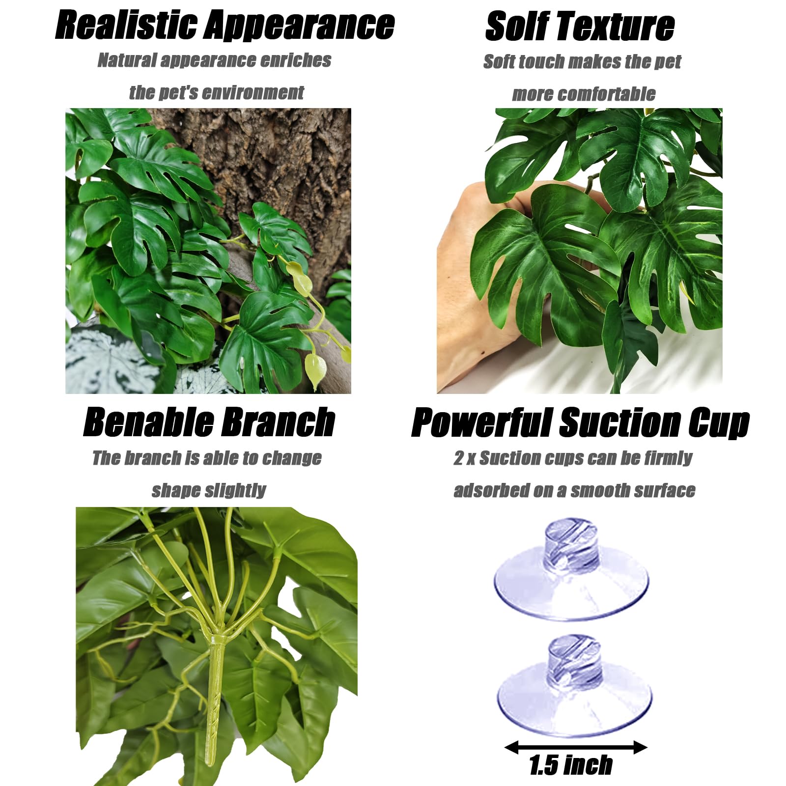 Woyrise reptile plants decorative addition for bearded dragons and lizards.