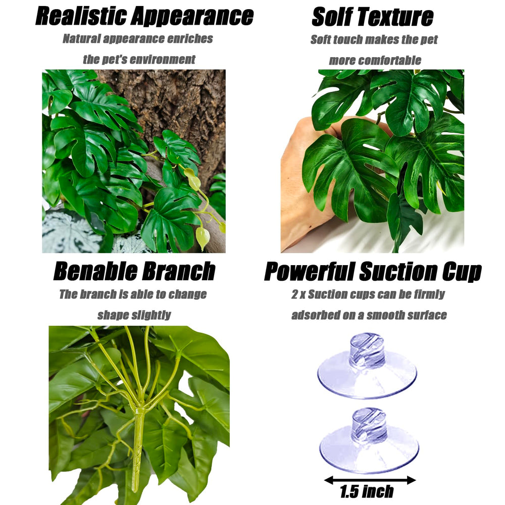 Woyrise reptile plants decorative addition for bearded dragons and lizards.
