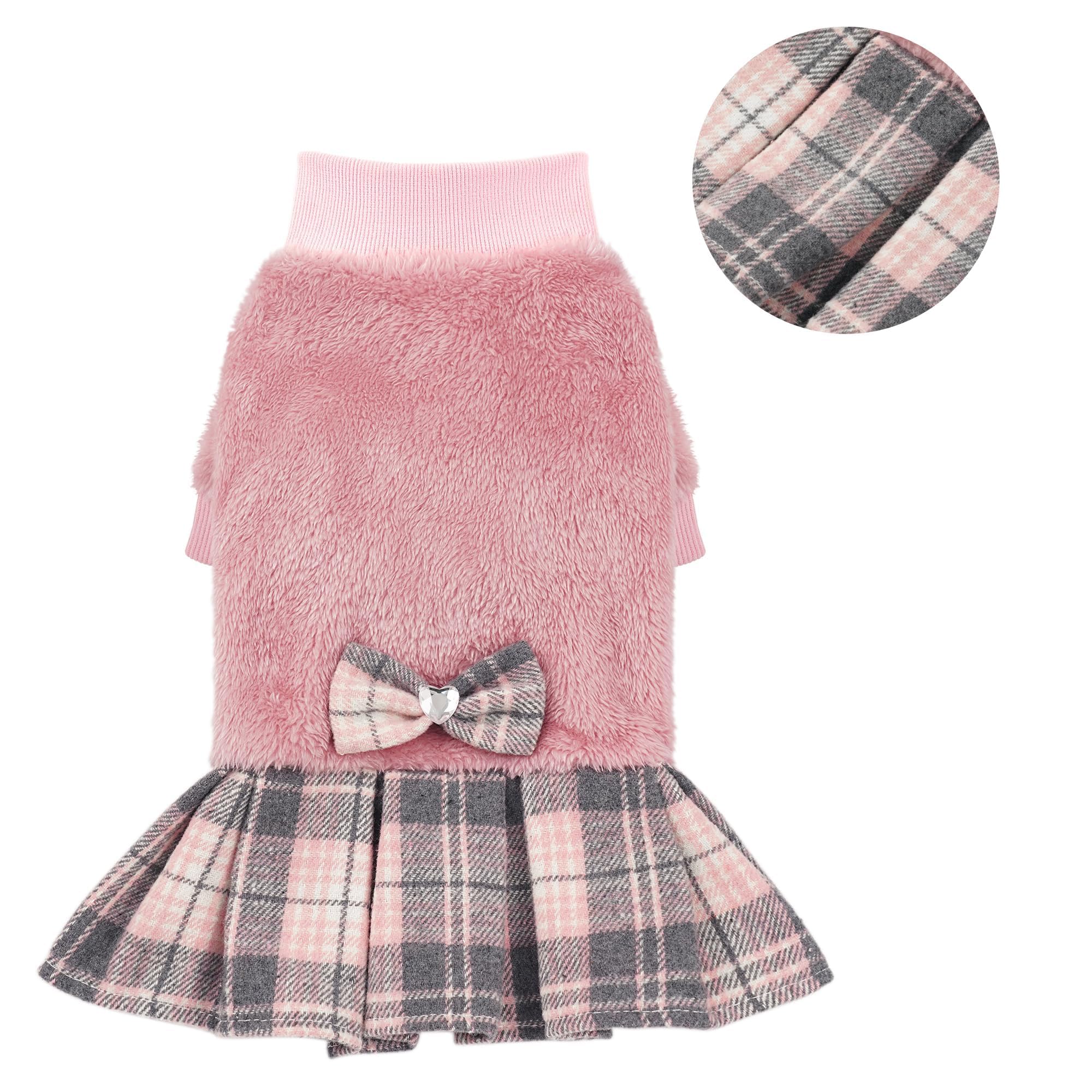 WOYYHO Christmas ready pink puppy outfit for festive photos