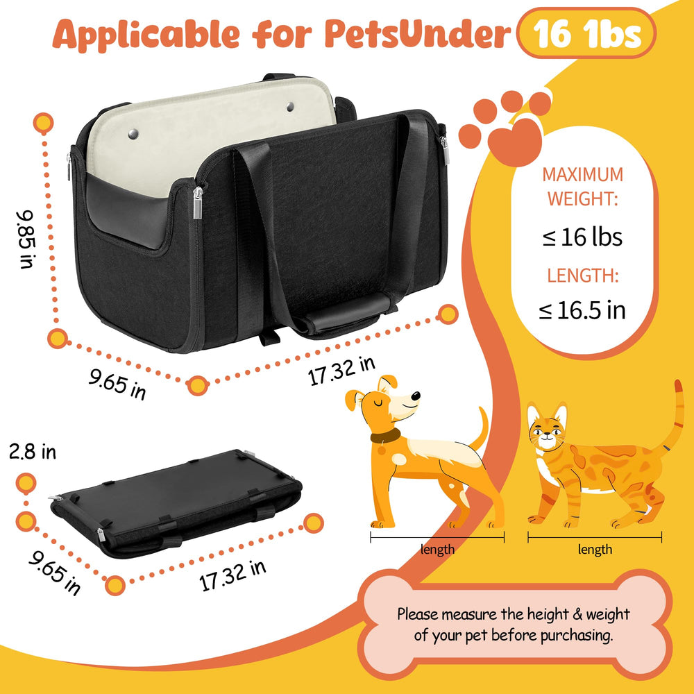 WOYYHO console dog car seat soft pillows support pets' sleeping preferences.