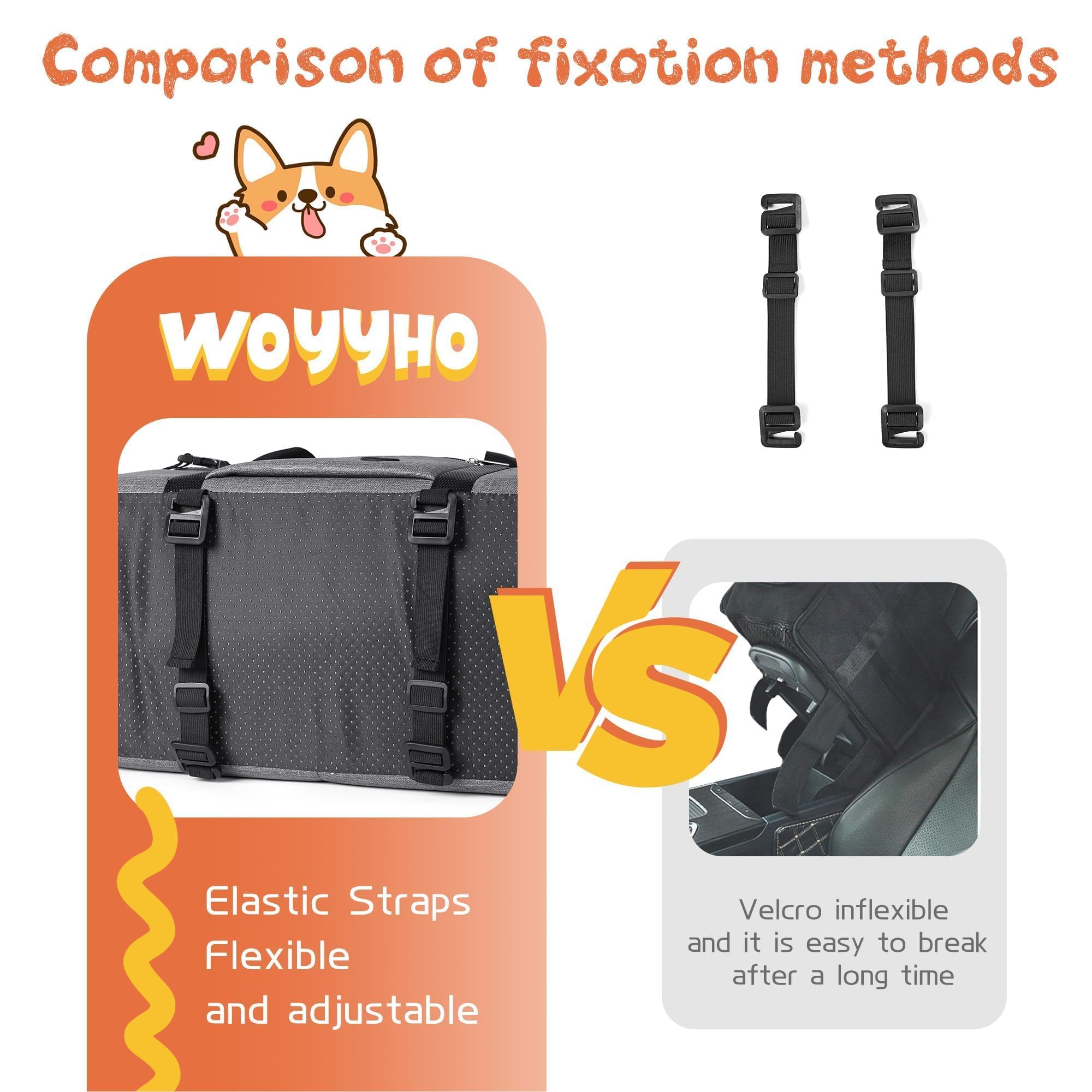 WOYYHO console dog seat ventilation mesh keeps air circulating for comfortable naps