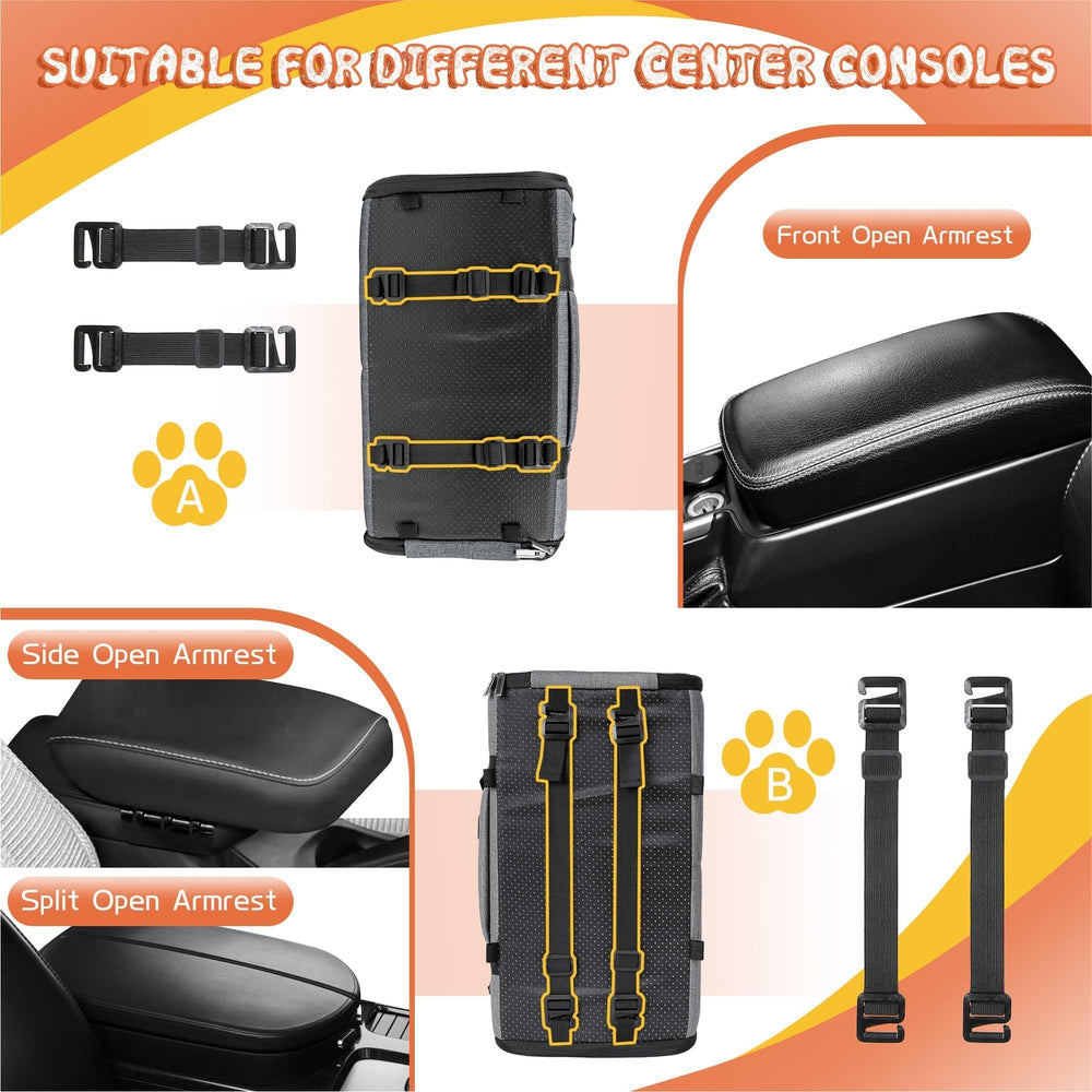 WOYYHO console dog seat waterproof PU leather resists spills and daily wear