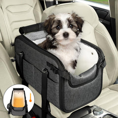 WOYYHO dog car seat front view showing spacious cabin for small dogs