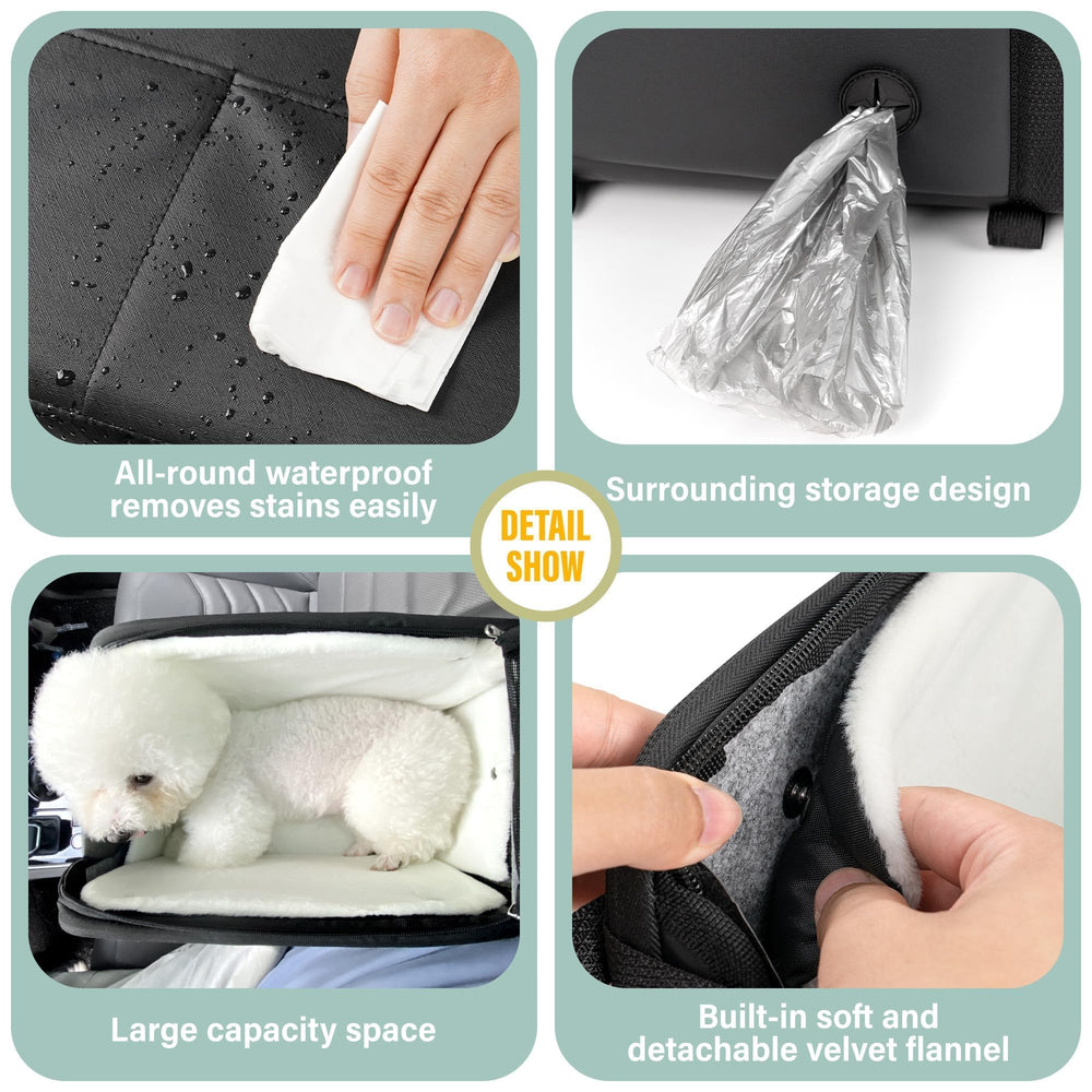 WOYYHO spacious interior supports comfortable naps for small dogs up to 18 lbs.