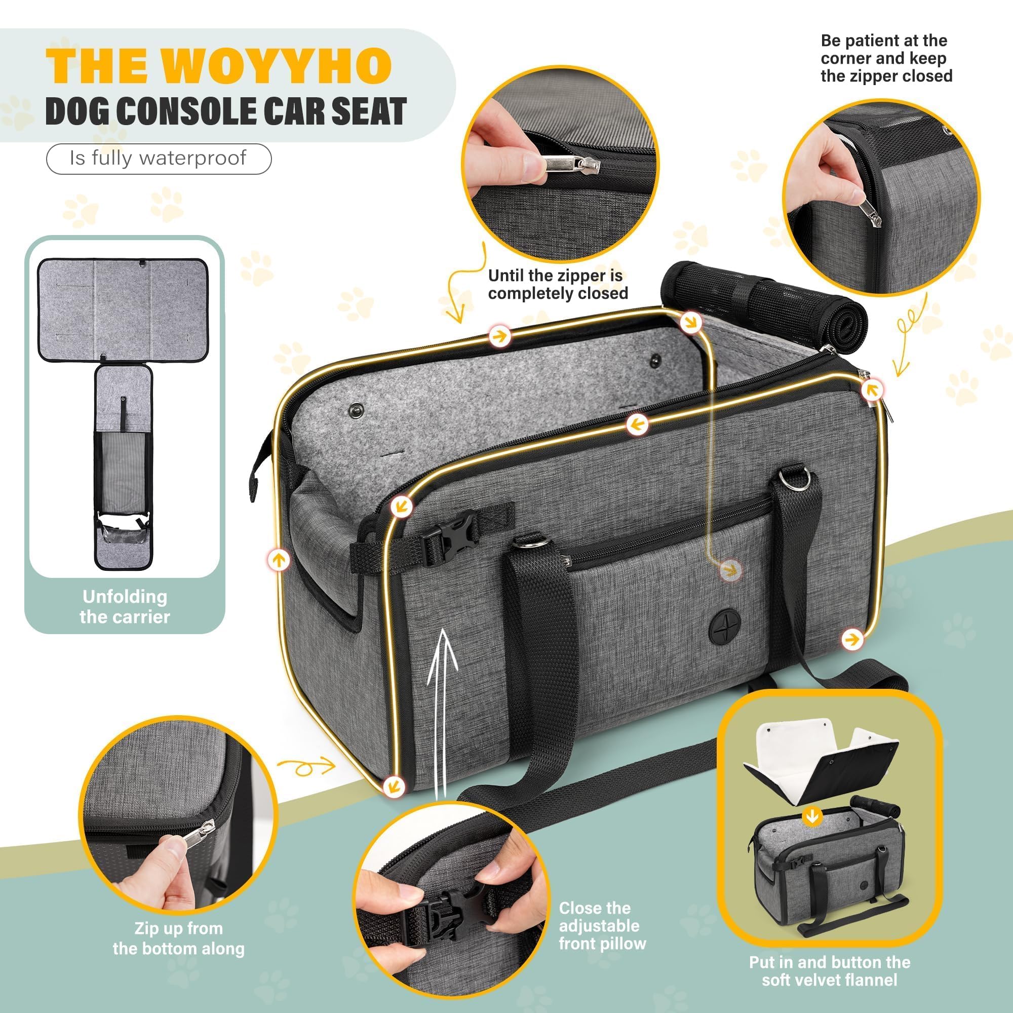 WOYYHO stable bottom straps prevent wobble for steadier seating
