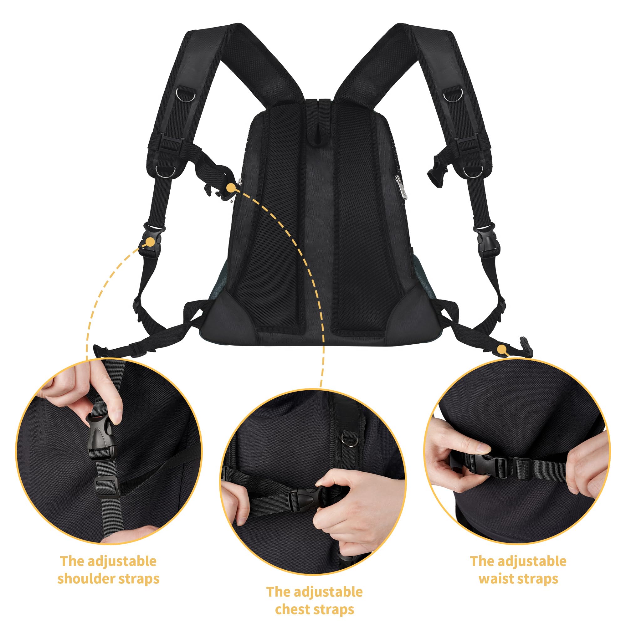 WOYYHO dog-carrier-backpack-adjustable-shoulder-straps improves fit and reduces strain