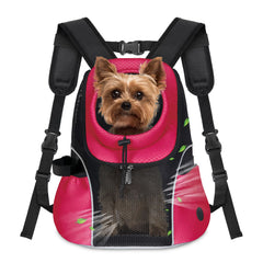 WOYYHO dog carrier backpack front view features breathable mesh for cooler travel