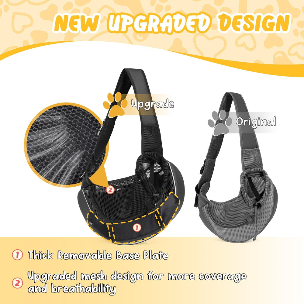 WOYYHO dog sling detachable bottom plate enhances comfort and support