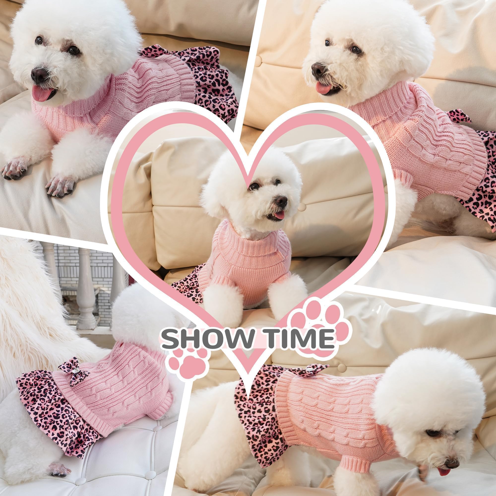 WOYYHO dog sweater knit from acrylic offers durable warmth and easy care