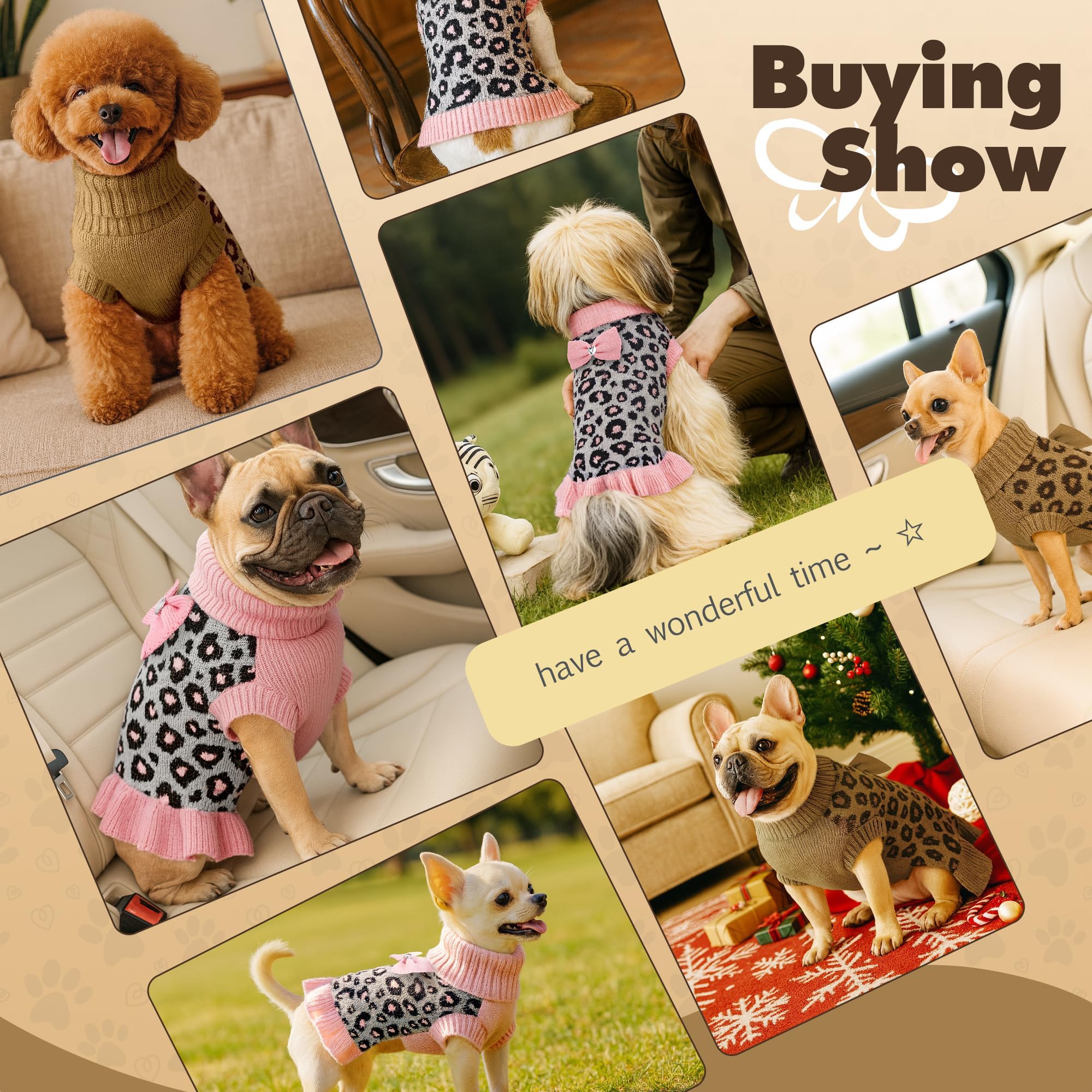 WOYYHO dog sweater dress machine washable and durable for everyday use.