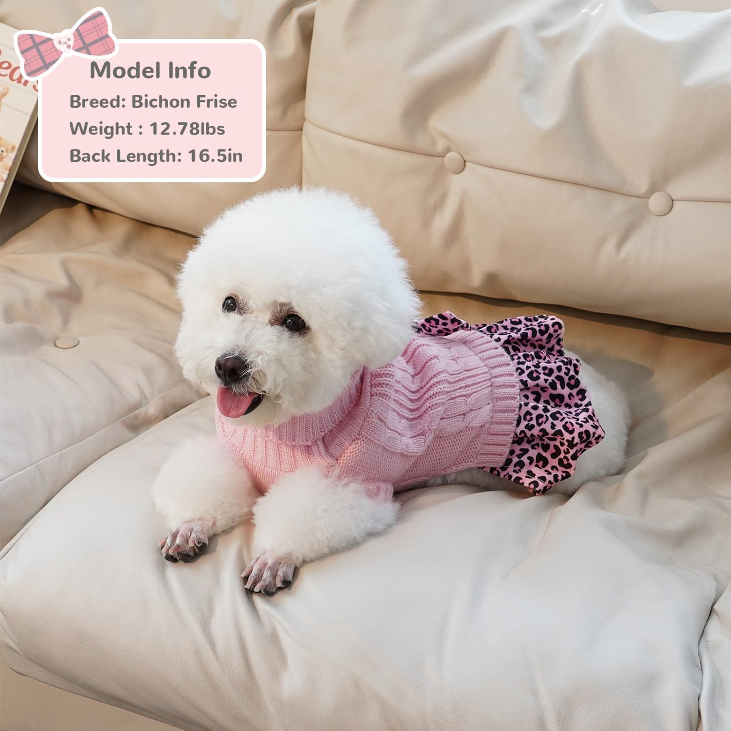 WOYYHO dog sweater ideal for Christmas and holidays for cozy photo-worthy moments