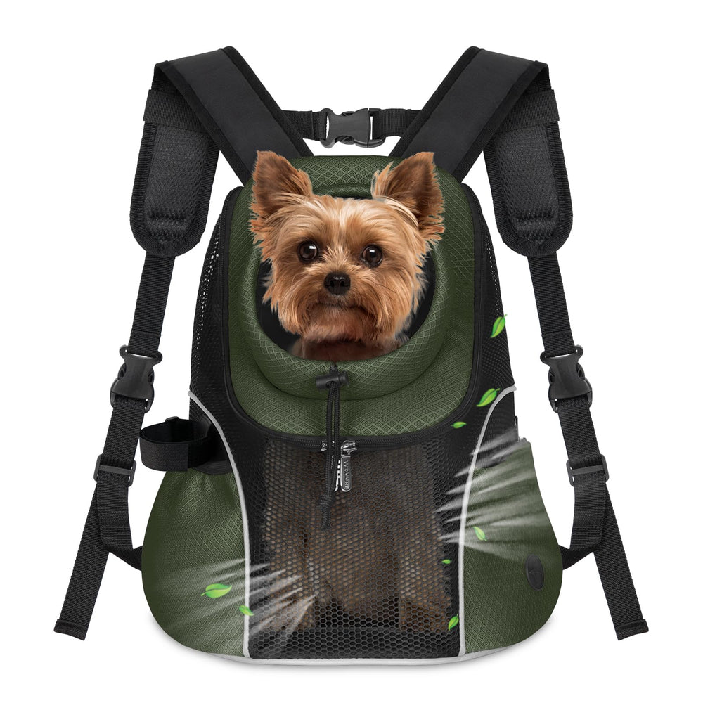 WOYYHO dog carrier backpack back view with ergonomic straps and hip belt
