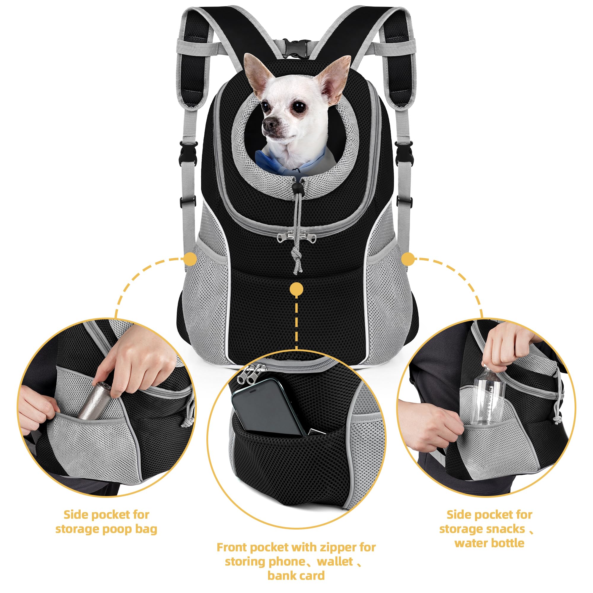 WOYYHO front back carrier design for versatile loading and pet interaction