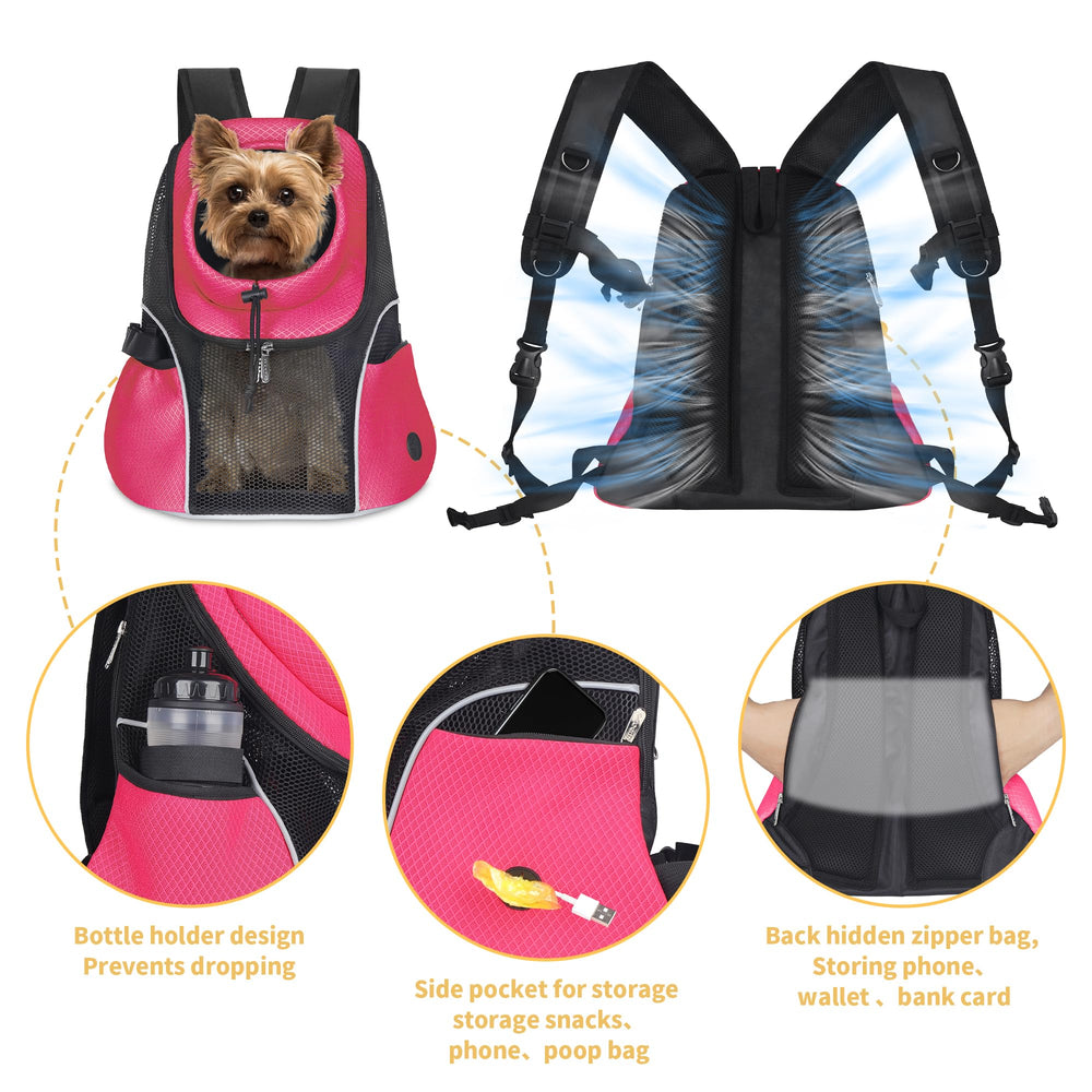 WOYYHO carrier with poop bag dispenser and USB pocket for outdoor trips