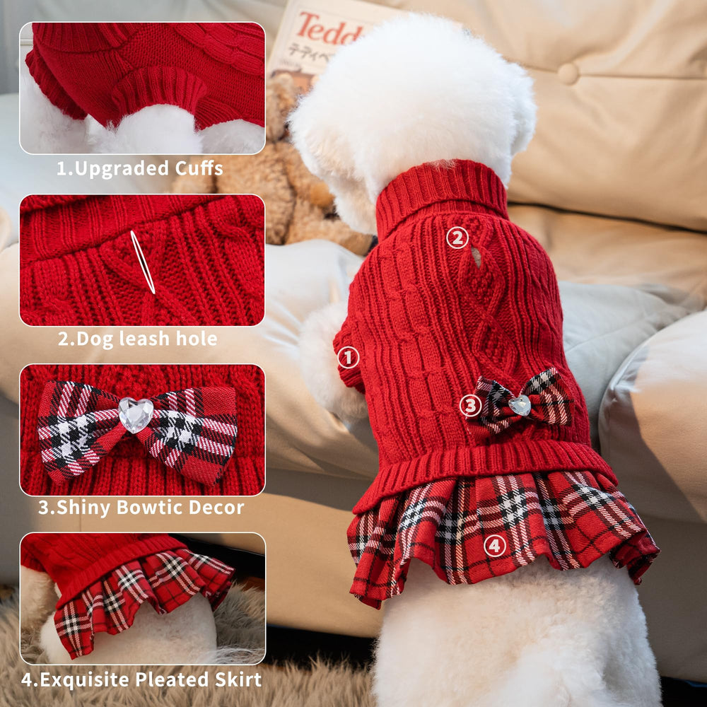 WOYYHO sweater with leash hole enables easy walks without removing clothing.