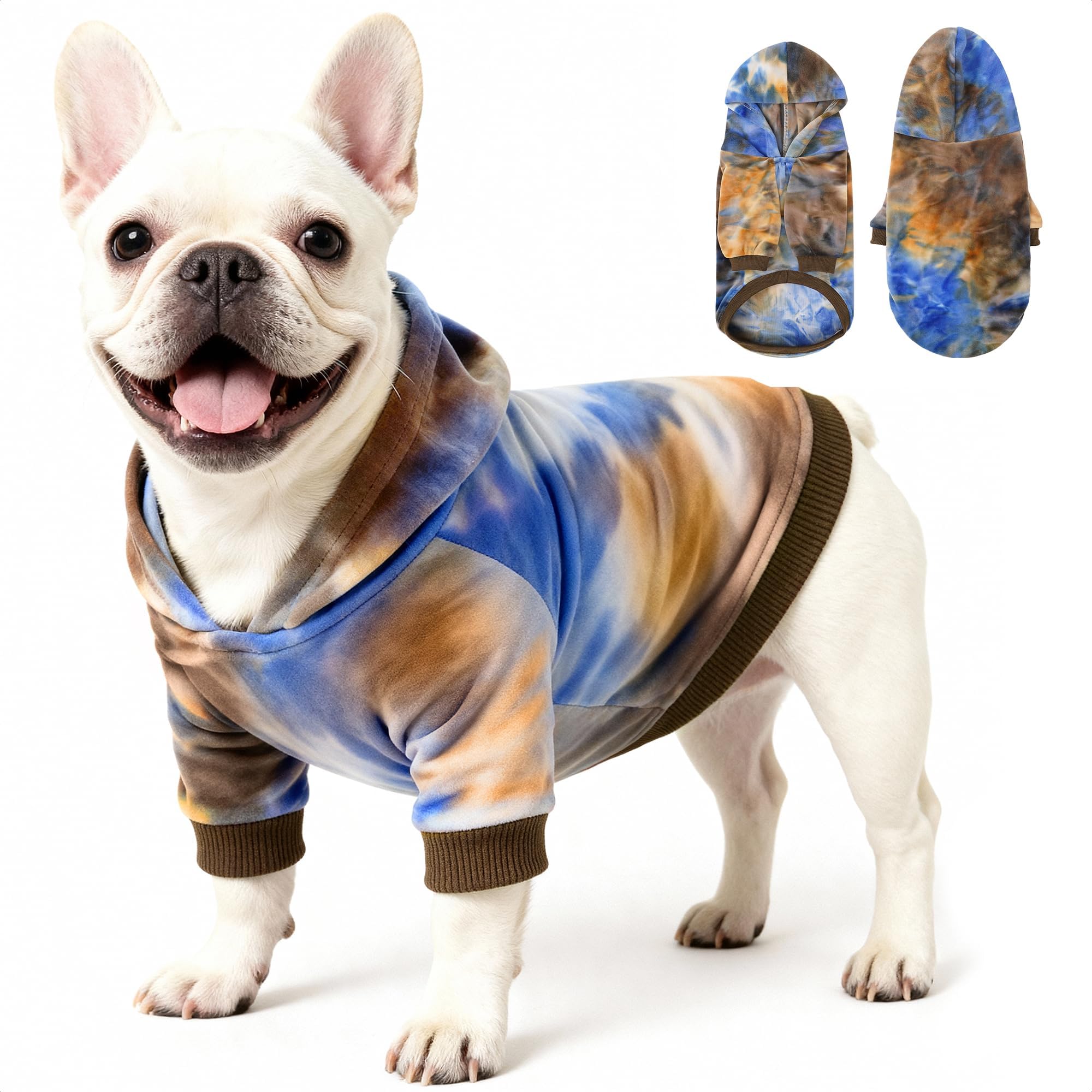 WOYYHO tie-dye hoodie with hood and raglan sleeves for movement
