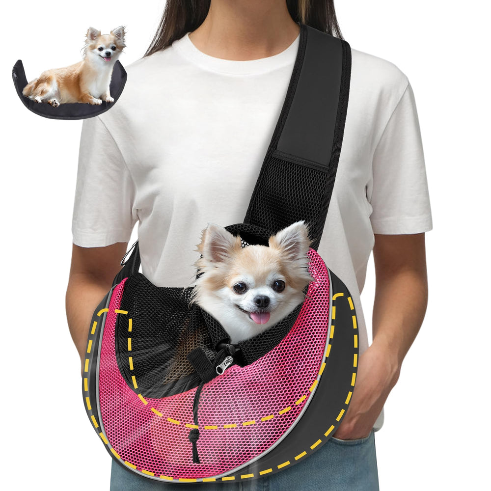 WOYYHO upgrade dog sling with detachable bottom provides secure support for travel