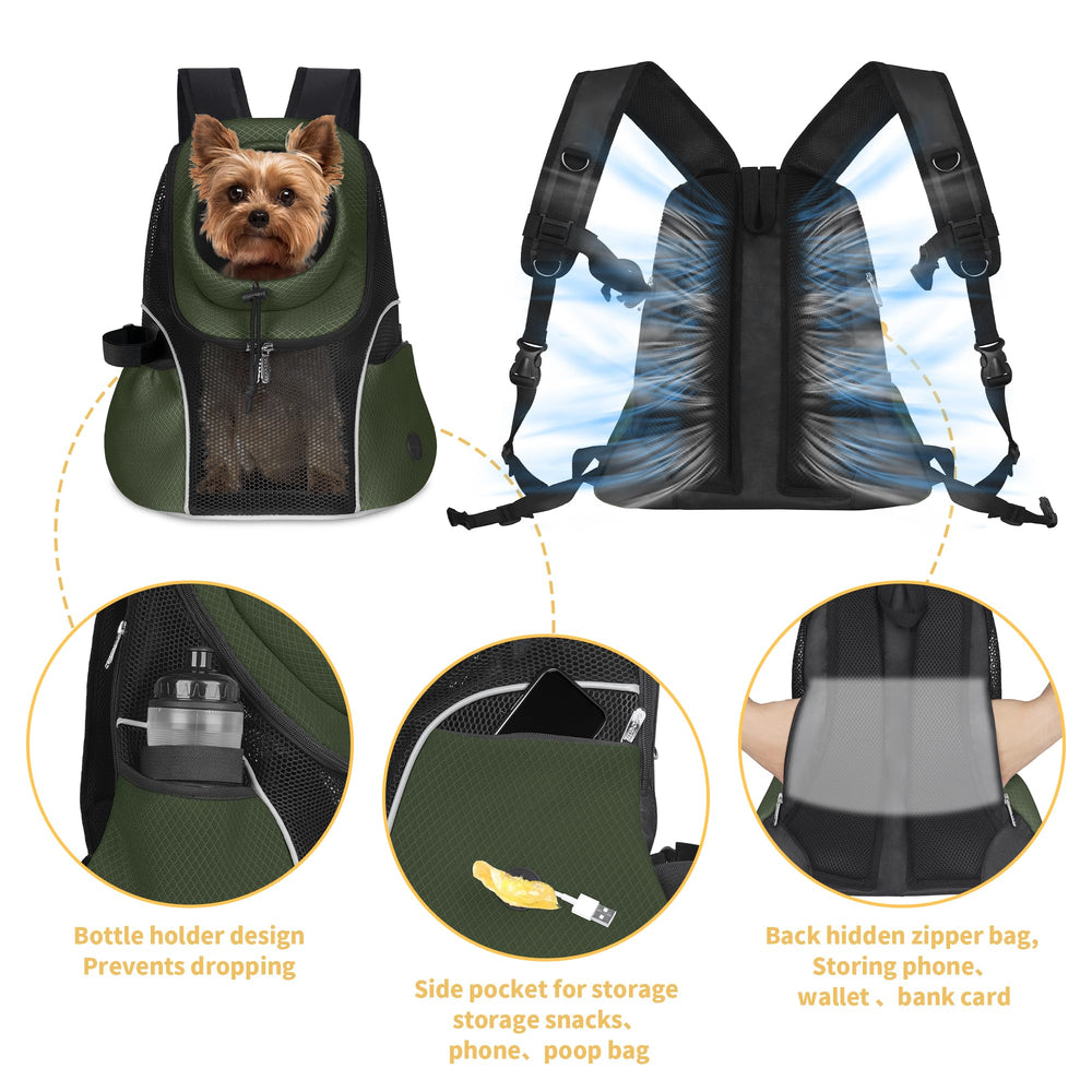 WOYYHO ventilated mesh panels keep pets cooler during hikes