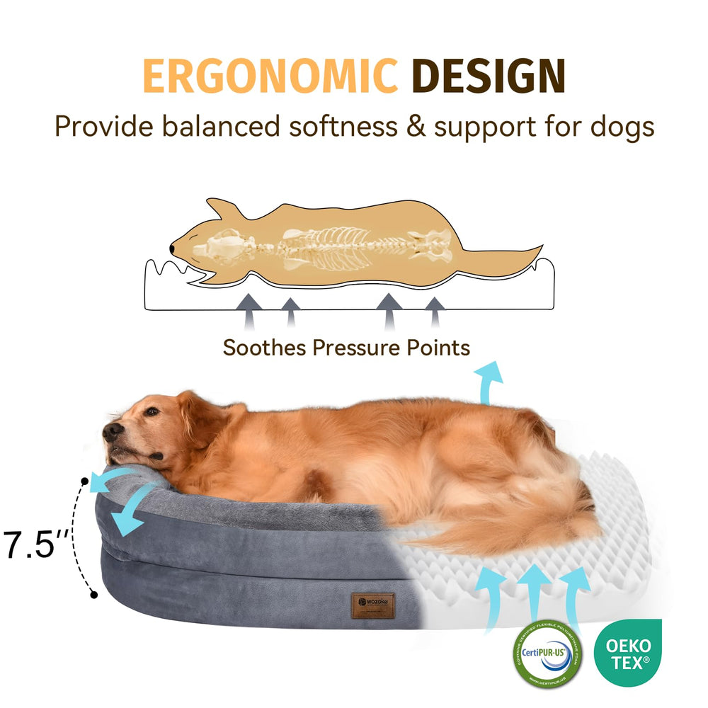 WOZOKE bolster headrest highlights neck support for curled sleepers