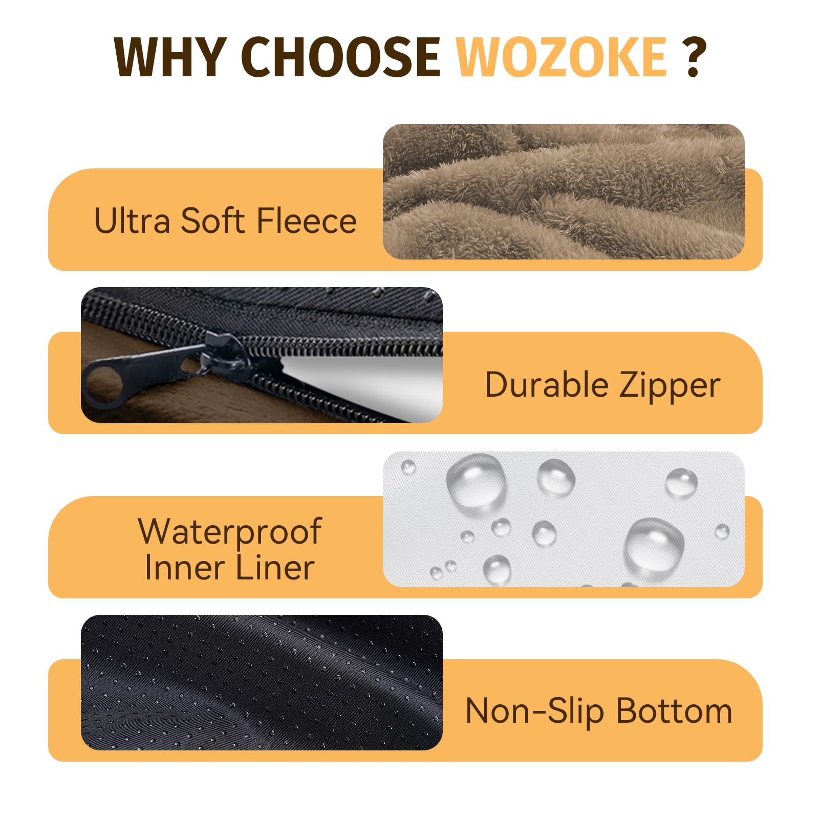 WOZOKE machine-washable cover simplifies cleanup after adventures