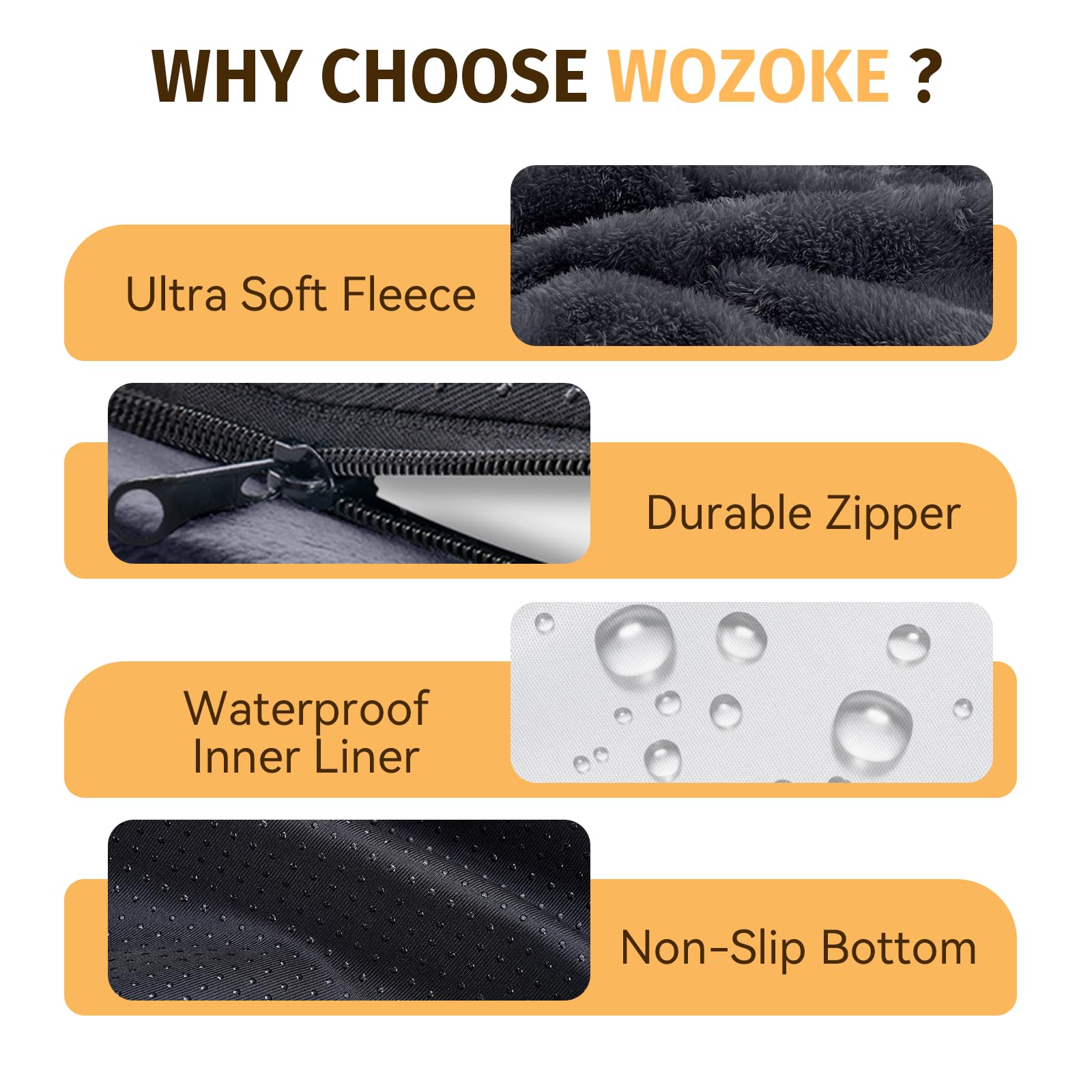 WOZOKE large dog bed on floor in a living space for big dogs