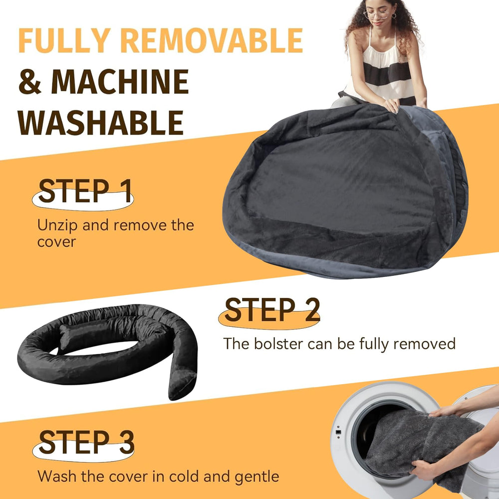 WOZOKE non-slip bottom keeps bed steady on wood or tile floors