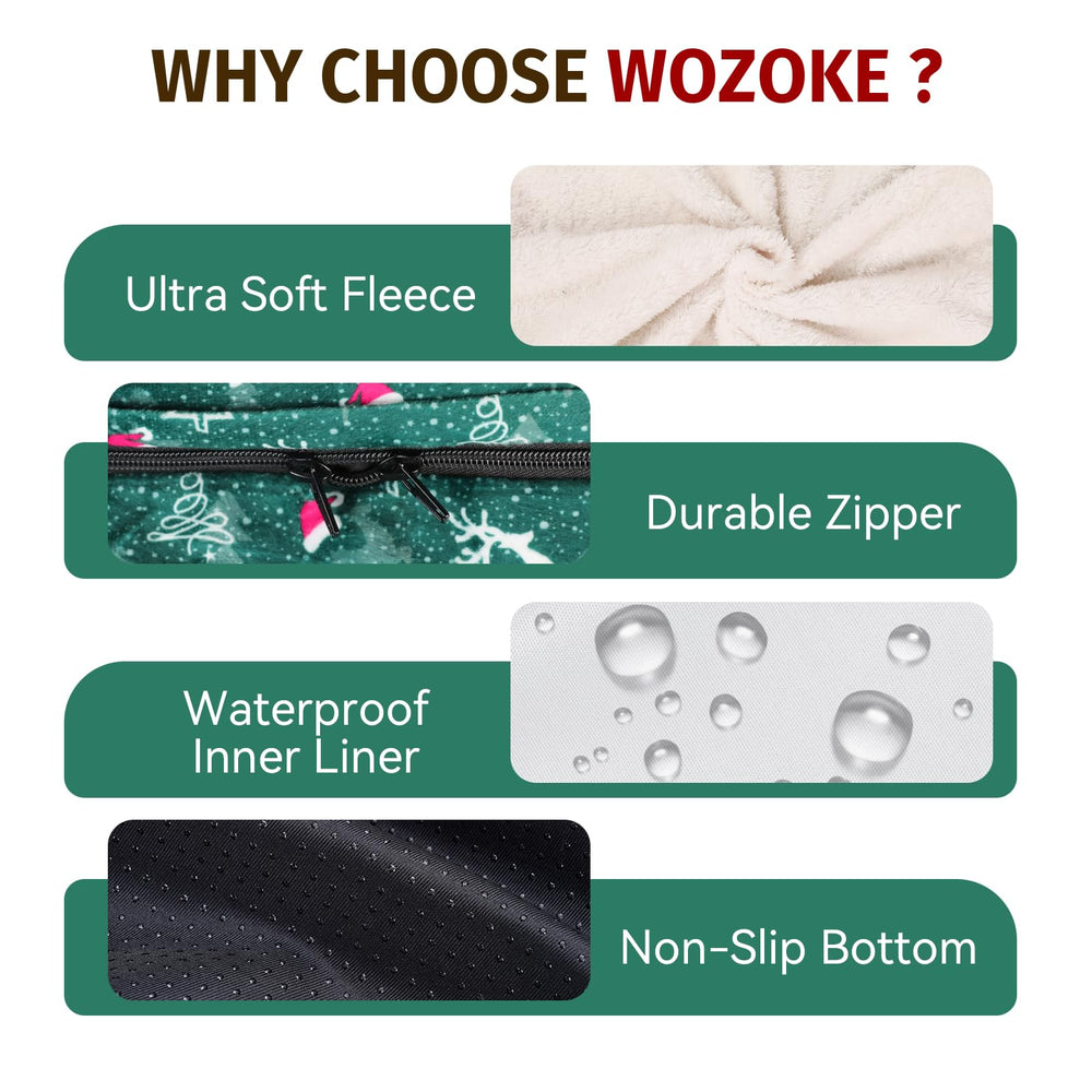 WOZOKE non-slip bottom helps locate the bed on slick floors.