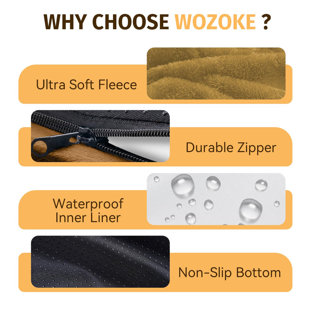 WOZOKE non-slip bottom on floor shot prevents sliding.