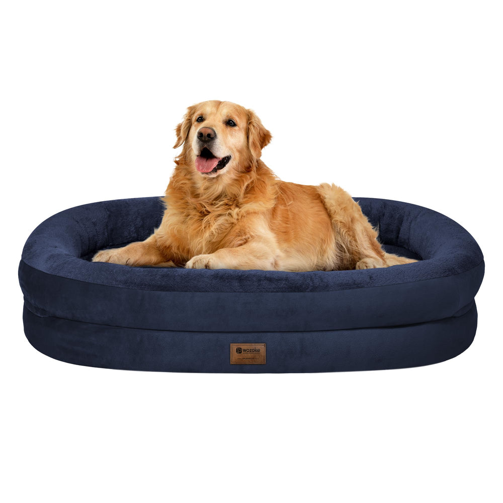 WOZOKE orthopedic dog bed with egg crate foam for joint-friendly support.