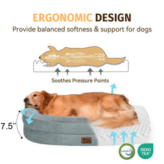 WOZOKE orthopedic dog bed with removable cover for easy machine washing