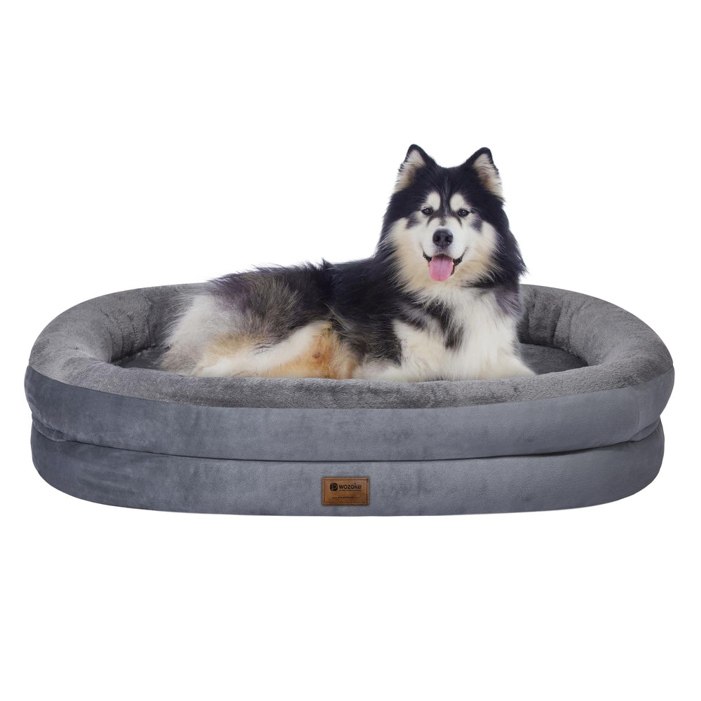 WOZOKE orthopedic egg crate foam dog bed offers balanced joint support and comfort.
