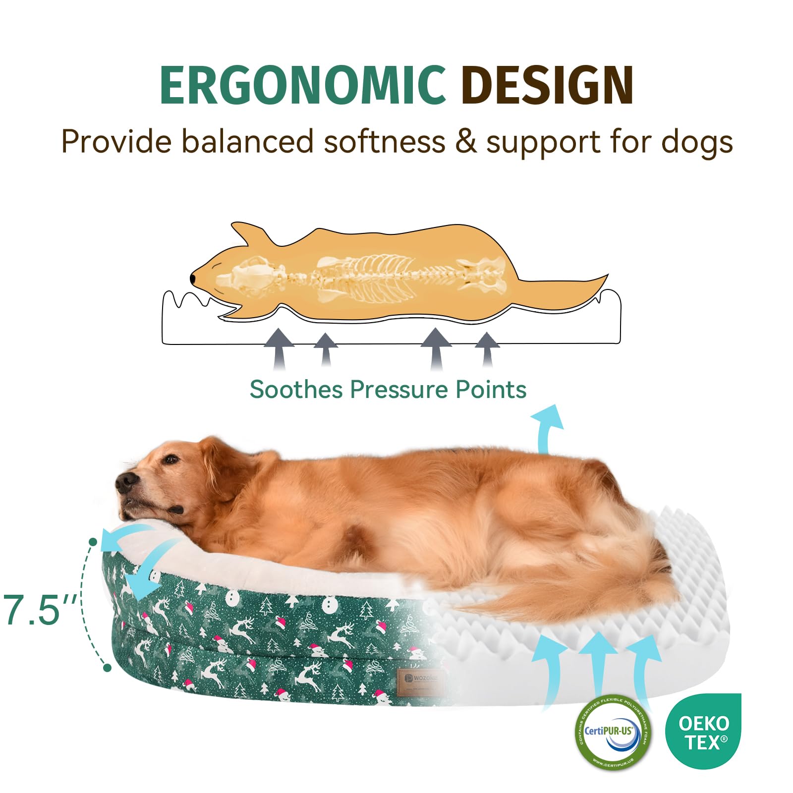 WOZOKE waterproof cover protects the mattress, keeping cleanliness easy.