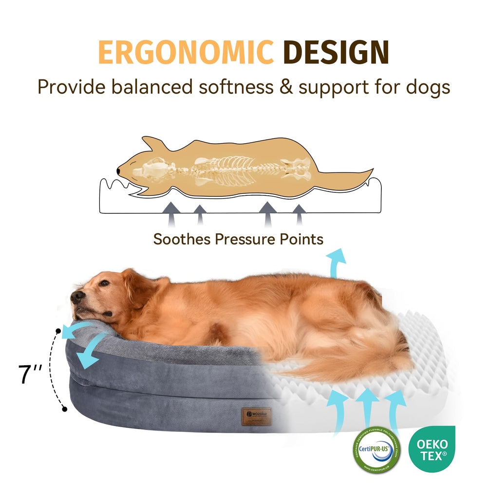 WOZOKE waterproof cover on large dog bed protecting inner foam