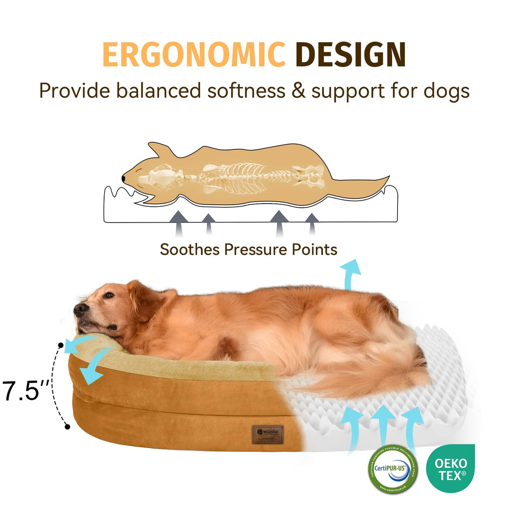 WOZOKE waterproof layer and cover on dog bed for spill protection
