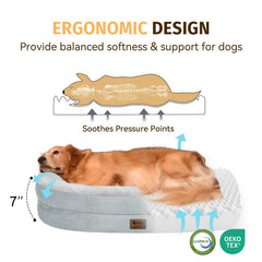 WOZOKE waterproof removable cover keeps the bed clean and easy to wash.
