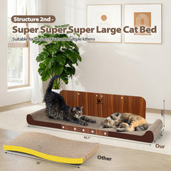 wpvpaw cat scratcher bed convertible t-shape offers flexible layouts for growing scratching needs