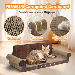 wpvpaw cat-scratcher-board-couch enables convenient scratching and lounging in modern homes.