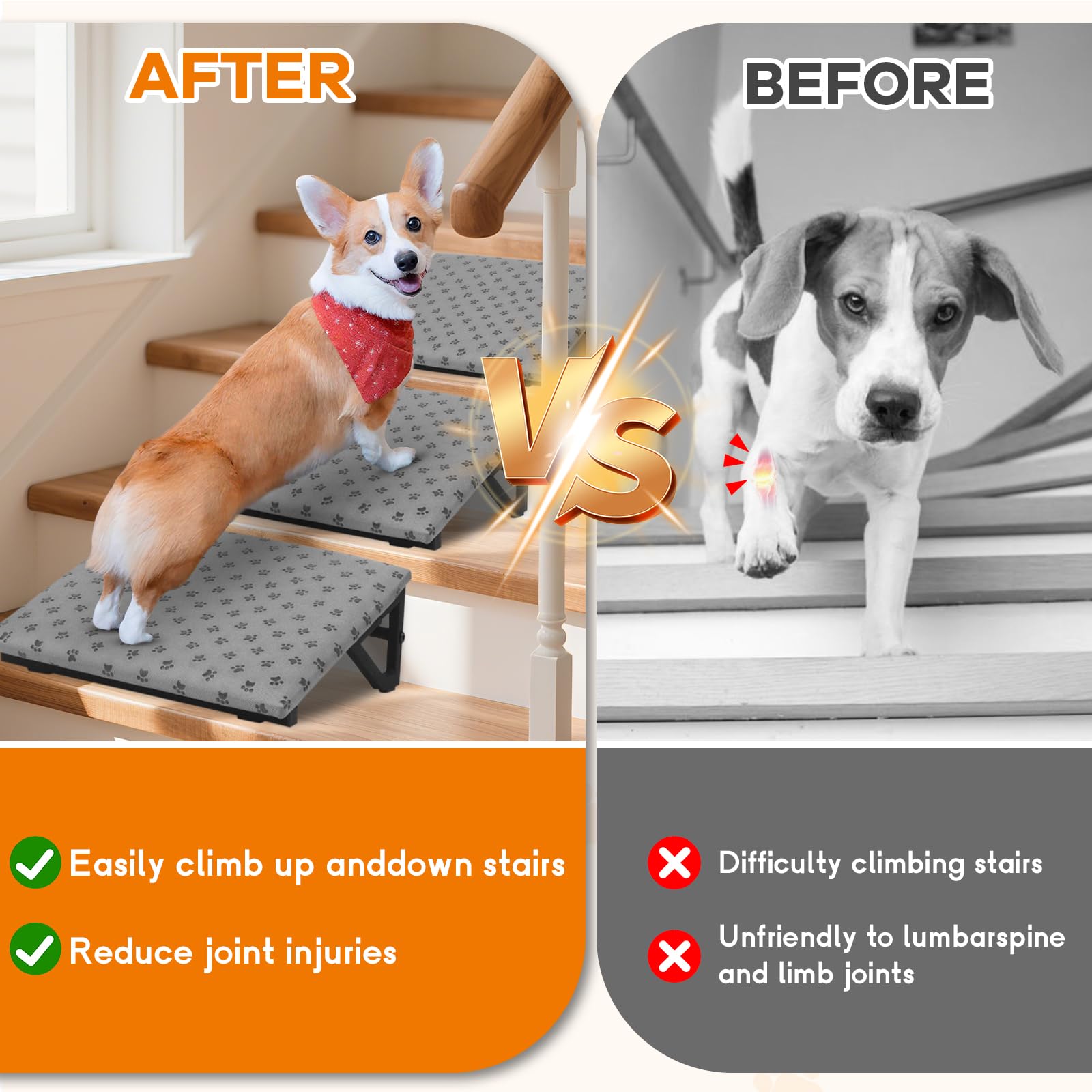 wpvpaw dog ramp 26-degree slope eases climbing for small dogs