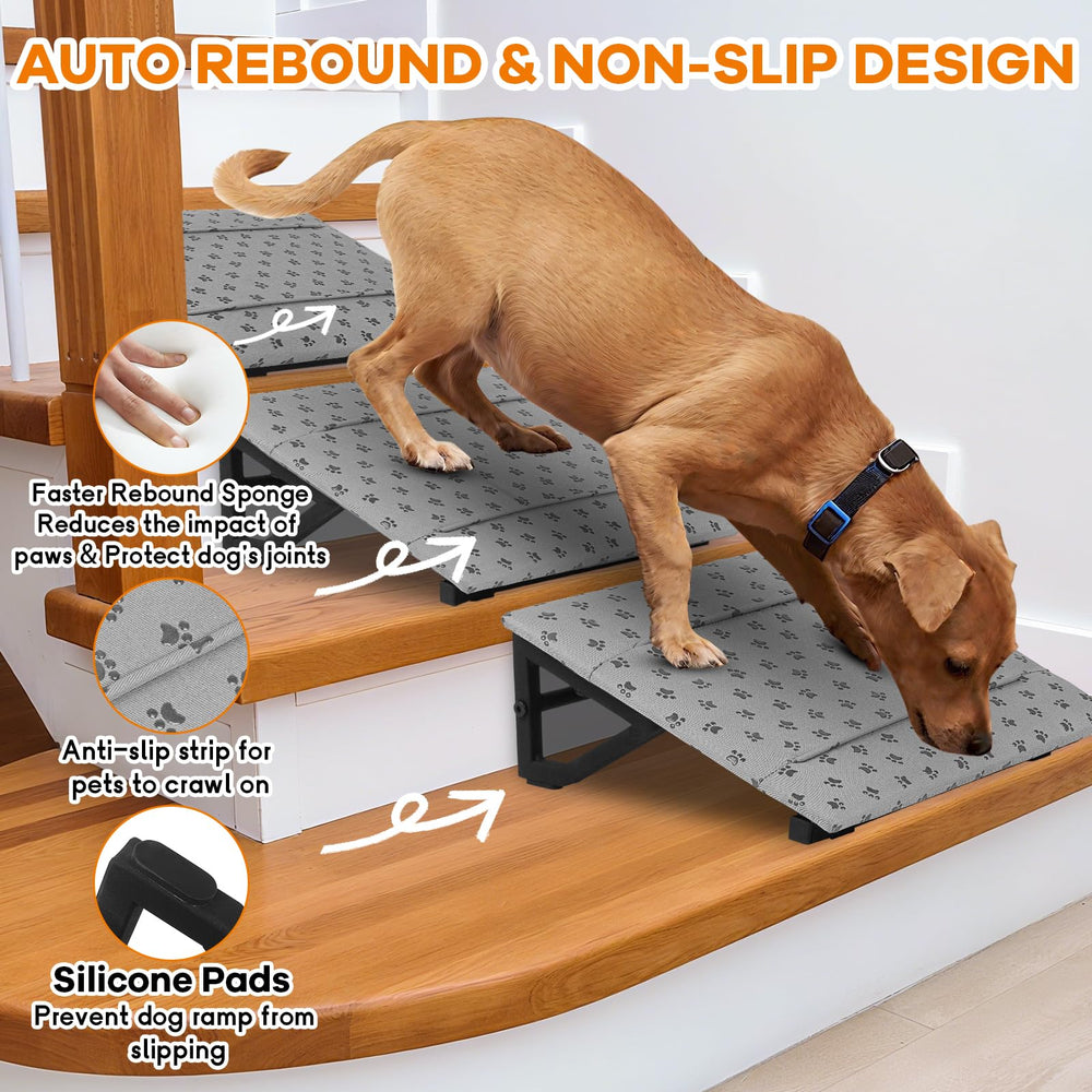 WPVPaw dog ramp 30-degree incline supports easy climbing for puppies