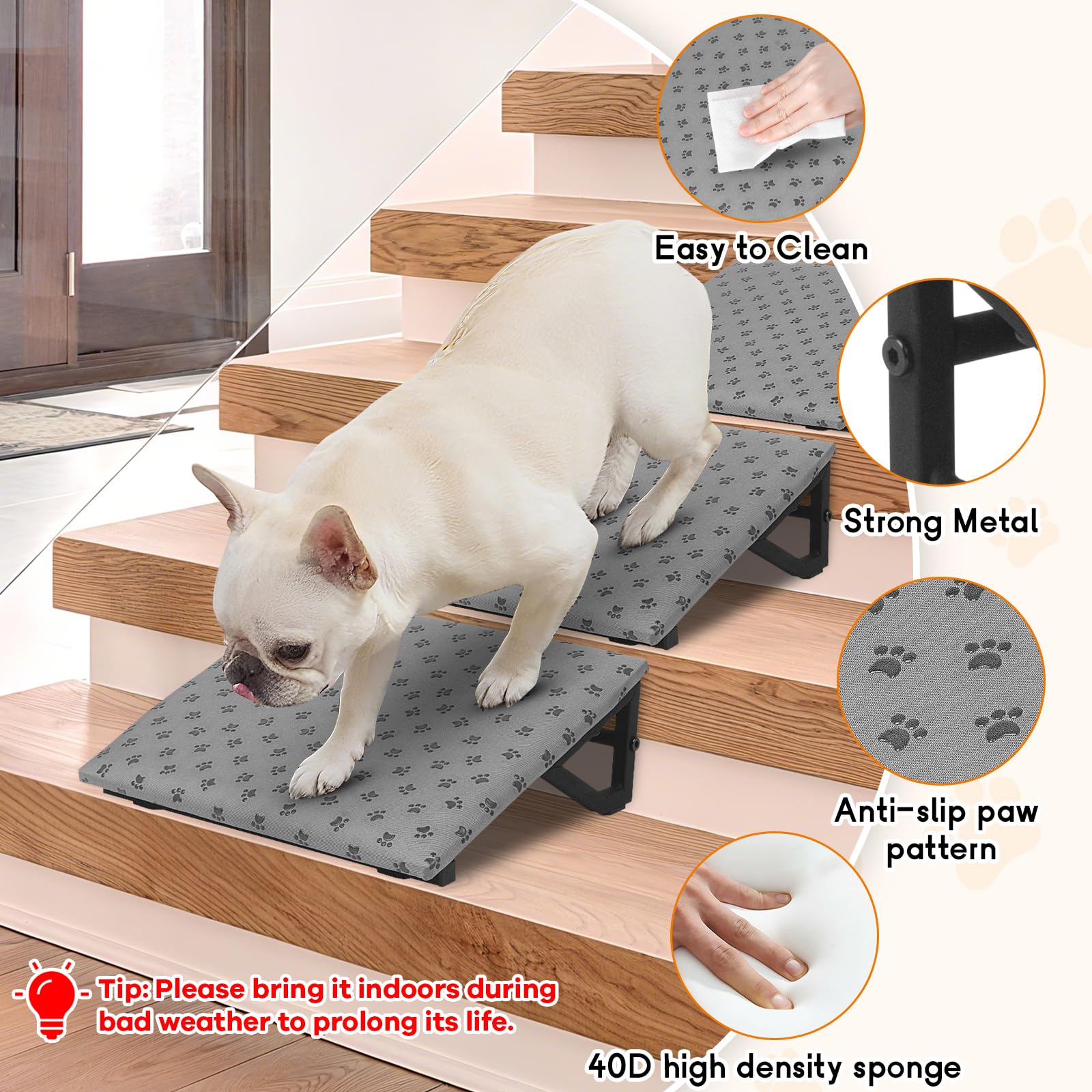 wpvpaw dog ramp fits indoor stairs and low sofas for easy access