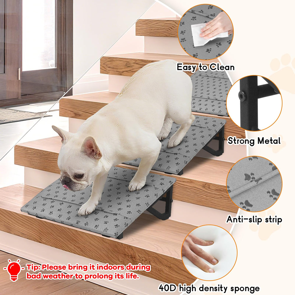 WPVPaw dog ramp portable design with tool-free setup for indoor use