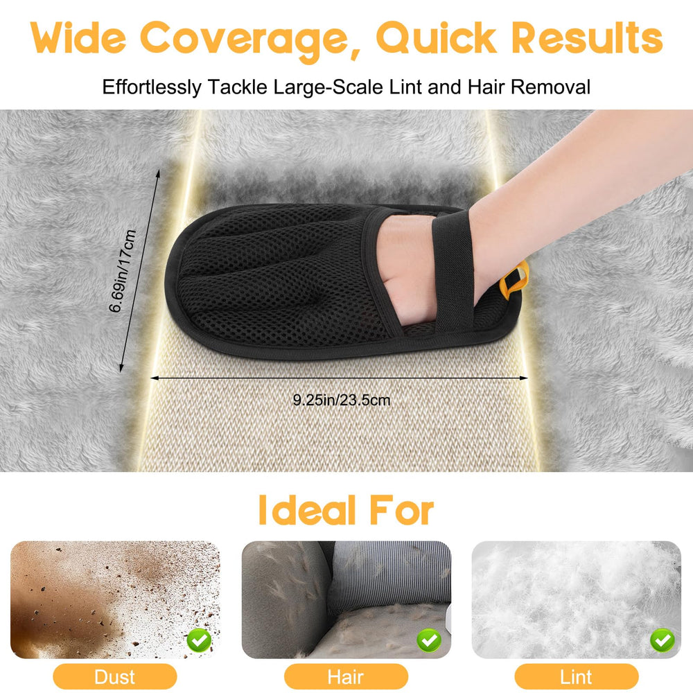 Wqapey static-glide image showing hair attraction with minimal effort on fabrics