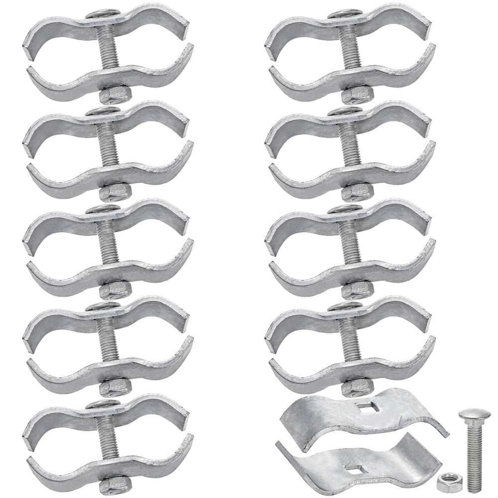 WRINGKIT 10-pack saddle clamps with bolts secure kennel framing quickly.