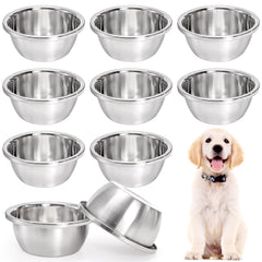 WRINGKIT 10-pack stainless steel bowls stacked for space-saving storage