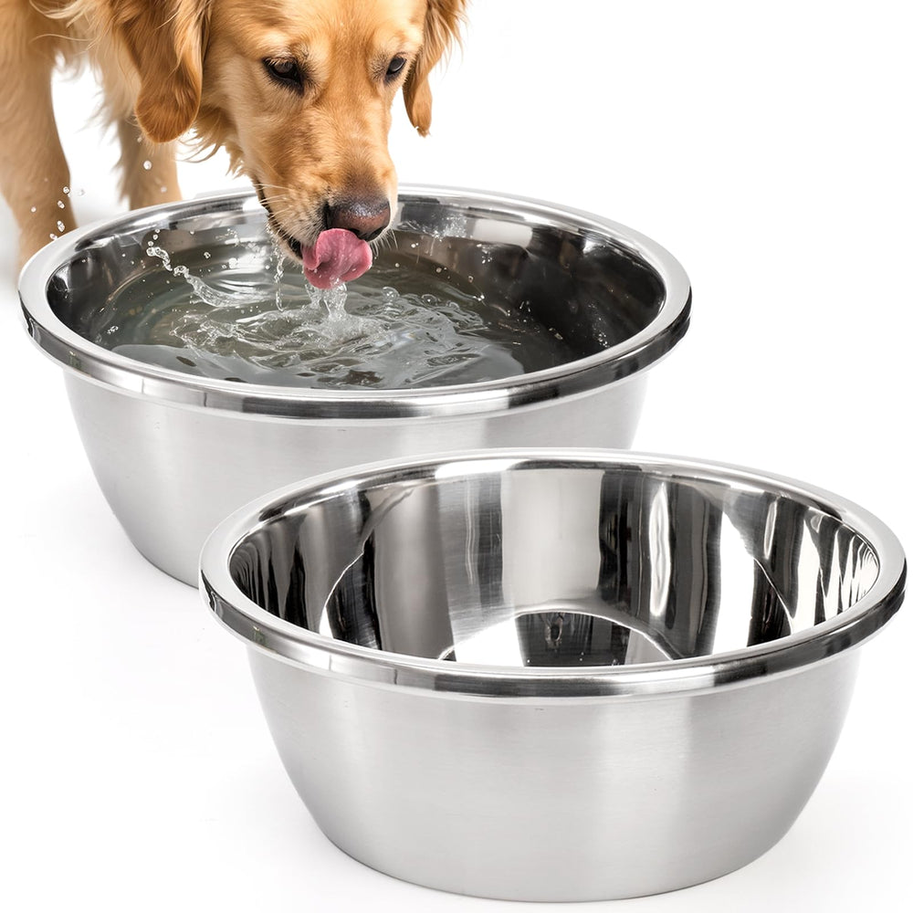 WRINGKIT 2-pack deep bowls with 24-cup capacity for ample hydration.