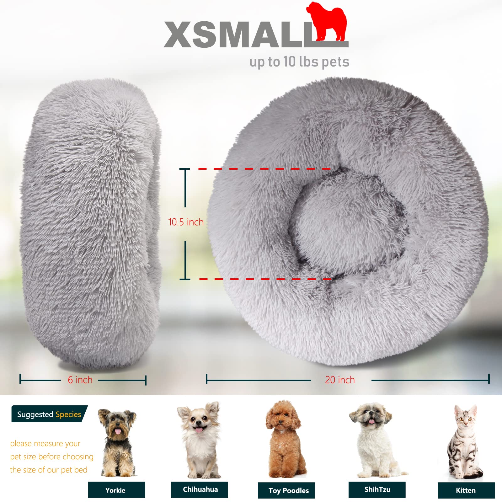 wrkfree extra small donut bed 19in size shows easy setup and ready comfort after unboxing.